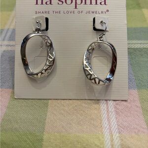 Lia Sophia New Silver Earrings